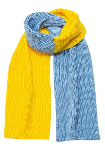 М'який жіночий шарф. Колір: Жовто-блакитний  833 фото
