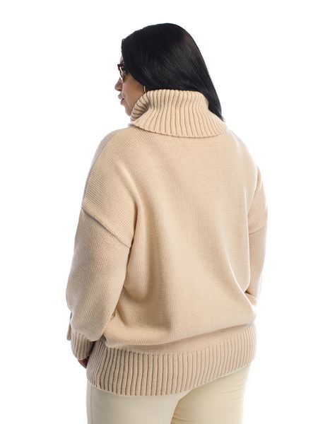 Вільний жіночий светр. Колір: Пудра 4435 фото
