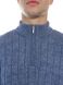 Чоловічий светр з узором і коміром на блискавці. Колір: Джинс 366 фото 6