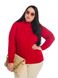 Женский мягкий свитер с воротником стойкой. Цвет: Красный 4414 фото 1