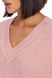 Жіночий бавовняний светр з V-подібним коміром. Колір: Пудра 538 фото 5
