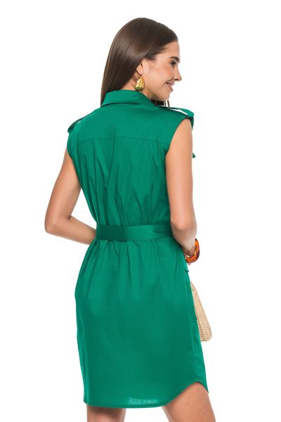 Літня бавовняна сукня «Сафарі». Колір: Зелений 8029 фото