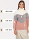 Трехцветный объемный свитер “oversize”. Цвет: Джинс 443 фото 11