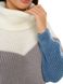Трехцветный объемный свитер “oversize”. Цвет: Джинс 443 фото 7