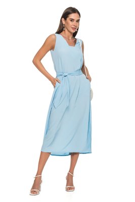 Літня легка сукня без рукавів. Колор: Блакитний 8041 фото