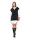 Stylish women's long vest. Color: Black