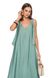 Light elegant dress with creative straps. Color: Turquoise