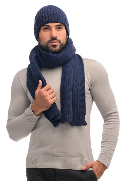 Woolen male set. Color: Dark blue