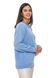 Warm plain jumper. Color: Light blue