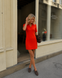 Бавовняна сукня з коротким рукавом. Корал 40-44 5000 фото 1