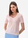 Thin knitted jumper with V-neck collar. Pink