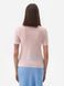 Thin knitted jumper with V-neck collar. Pink