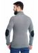 Men's elastic zip-up sweater. Color: Gray