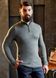 Men's elastic zip-up sweater. Color: Gray