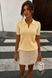 Lightweight openwork polo. Yellow 42-44