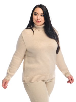 Класичний жіночий светр. Колір: Пудра 4440 фото