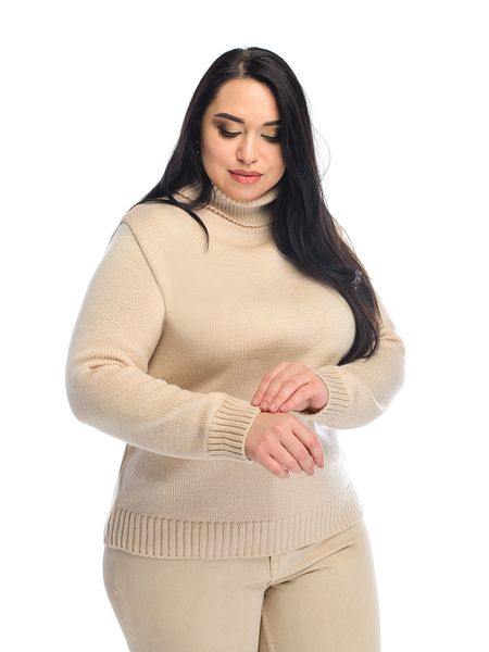 Класичний жіночий светр. Колір: Пудра 4440 фото