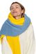 Soft women's scarf. Color: Yellow and Light blue