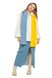 Soft women's scarf. Color: Yellow and Light blue