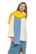 Soft women's scarf. Color: Yellow and Light blue