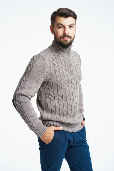 Warm sweater with zipper. Color: Cappuccino