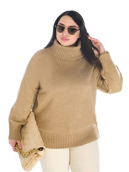 Вільний жіночий светр. Колір: Бежевий 4435 фото