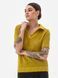 Women's knitted polo jumper. Mustard