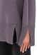 Women's knitted sweater with slits on the sleeves and shelf. Color: Gray