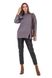 Women's knitted sweater with slits on the sleeves and shelf. Color: Gray