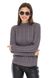 Жіночий м'який светр з коміром стійка. Колір: Сірий 414 фото 6