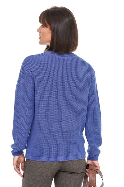 Бавовняний жіночий светр. Колір: Синій 402 фото