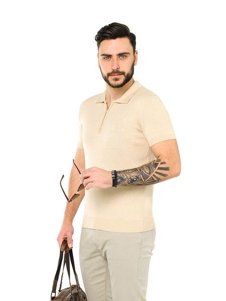 Short sleeve «polo». Color: Beige