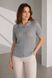 Lacy cardigan made of Italian cotton. Gray 42-44