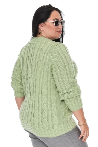 V-collar sweater. Color: Pistachio