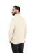 Warm men's turtle neck sweater with slanted shoulder seam. Color: Milk