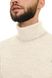 Warm men's turtle neck sweater with slanted shoulder seam. Color: Milk