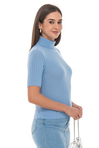 Turtleneck "American". Color: Light blue