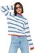 Бавовняний смугастий жіночий светр. Колір: Молоко 536 фото 1