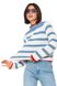 Бавовняний смугастий жіночий светр. Колір: Молоко 536 фото 7