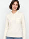 Women's polo-style sweater with pocket. Milk 42-44