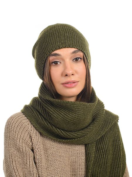 Women's Seamless Knitted Hat. Color: Khaki