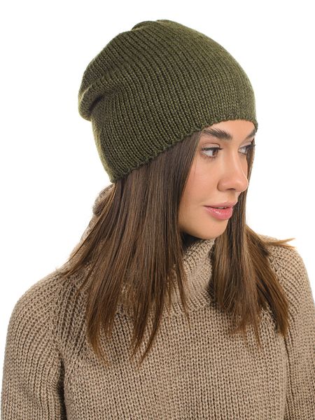 Women's Seamless Knitted Hat. Color: Khaki