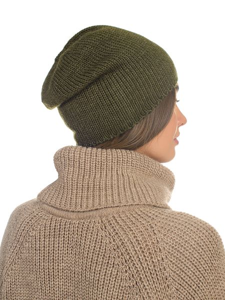 Women's Seamless Knitted Hat. Color: Khaki