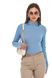 Women's turtleneck with stylish collar. Collar: Light blue