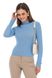 Women's turtleneck with stylish collar. Collar: Light blue