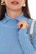 Women's turtleneck with stylish collar. Collar: Light blue