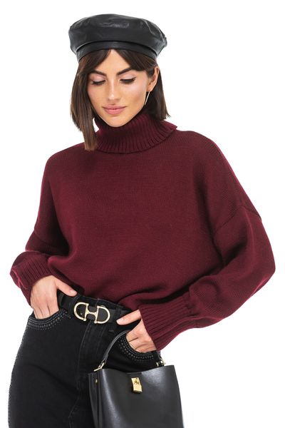 Free women sweater. Color: Burgundy