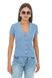 Тонка блуза з коротким рукавом: Колір: Блакитний 507 фото 3