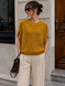 Stylish cotton sleeveless jacket. Mustard 42-46