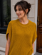 Stylish cotton sleeveless jacket. Mustard 42-46